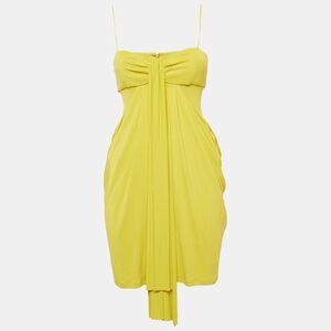 Paule Ka Green Jersey Draped Strappy Mini Dress S